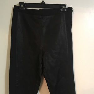 Black leather like pants